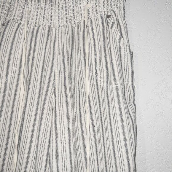 Ci Sono White Striped Nevada Wide Leg Pull On Pants Size‎ Medium - Picture 2 of 8